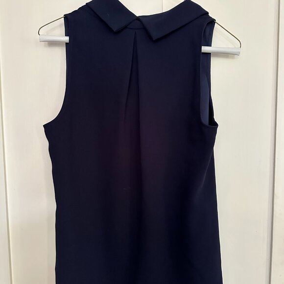 Trina Turk navy blue sleeveless blouse - Picture 3 of 3